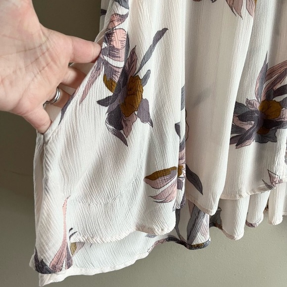 Free People Electric Orchid Print Swing Tunic in Cream, Size XS‎ - Picture 13 of 16